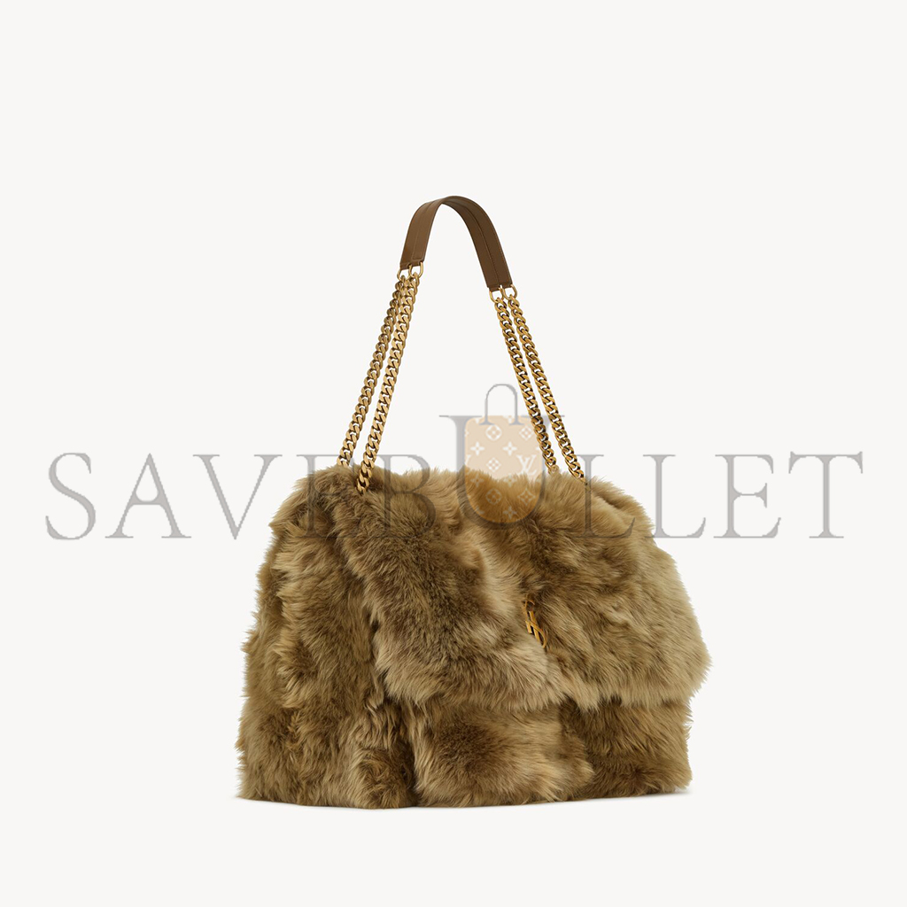 YSL NIKI OVERSIZED IN SHEARLING 801627AAD1O2979 (47*34*16cm)